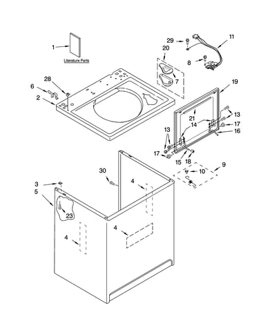 Top and cabinet parts
