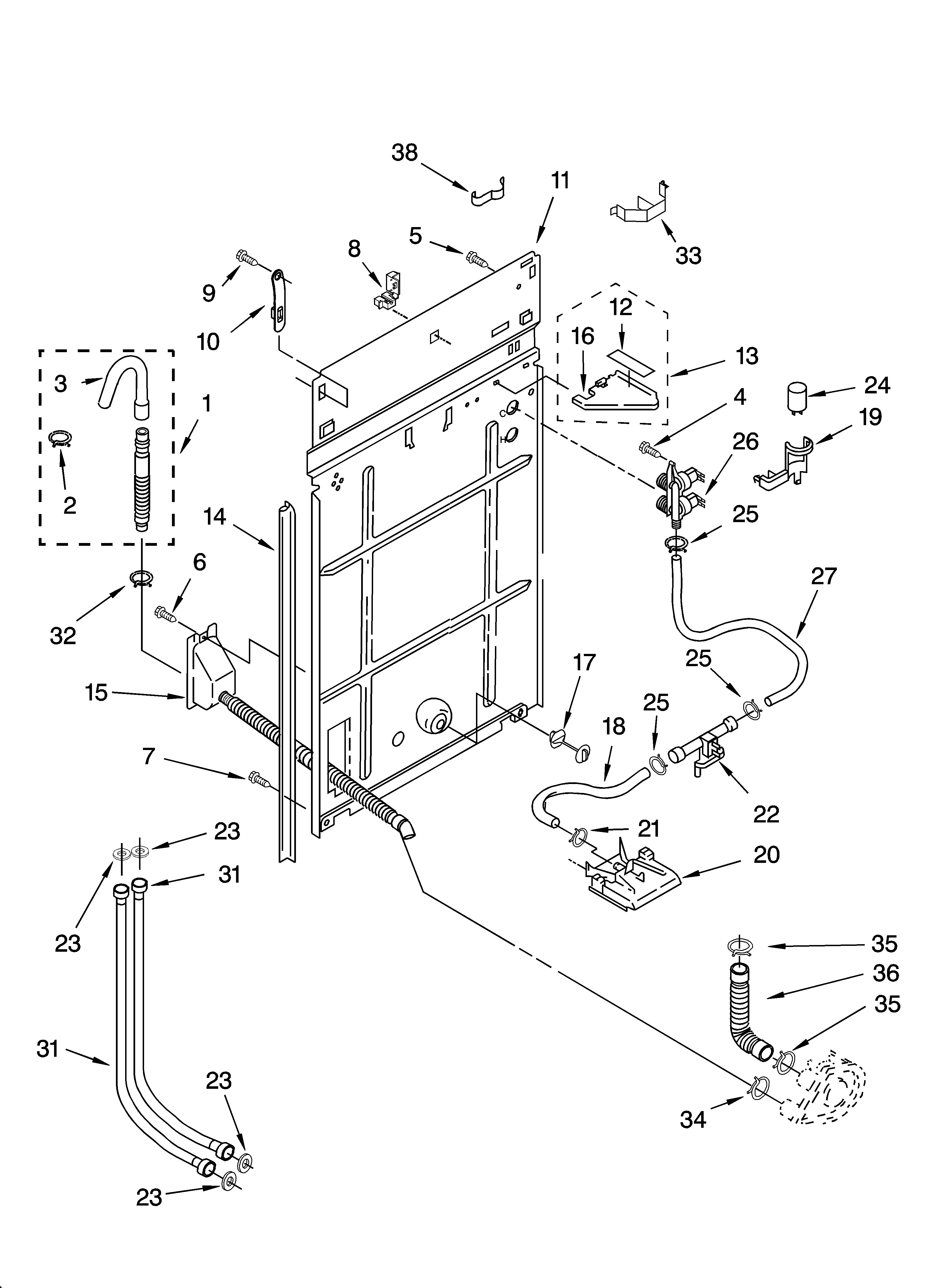 Rear panel parts