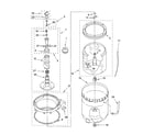 Kenmore 11022942100 agitator, basket and tub parts diagram