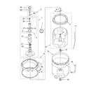 Kenmore 11022952101 agitator, basket and tub parts diagram