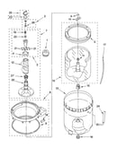 Agitator, basket and tub parts
