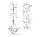 Kenmore 11024032301 agitator, basket and tub parts diagram