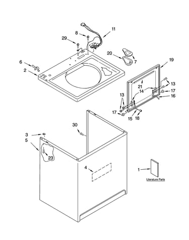 Top and cabinet parts