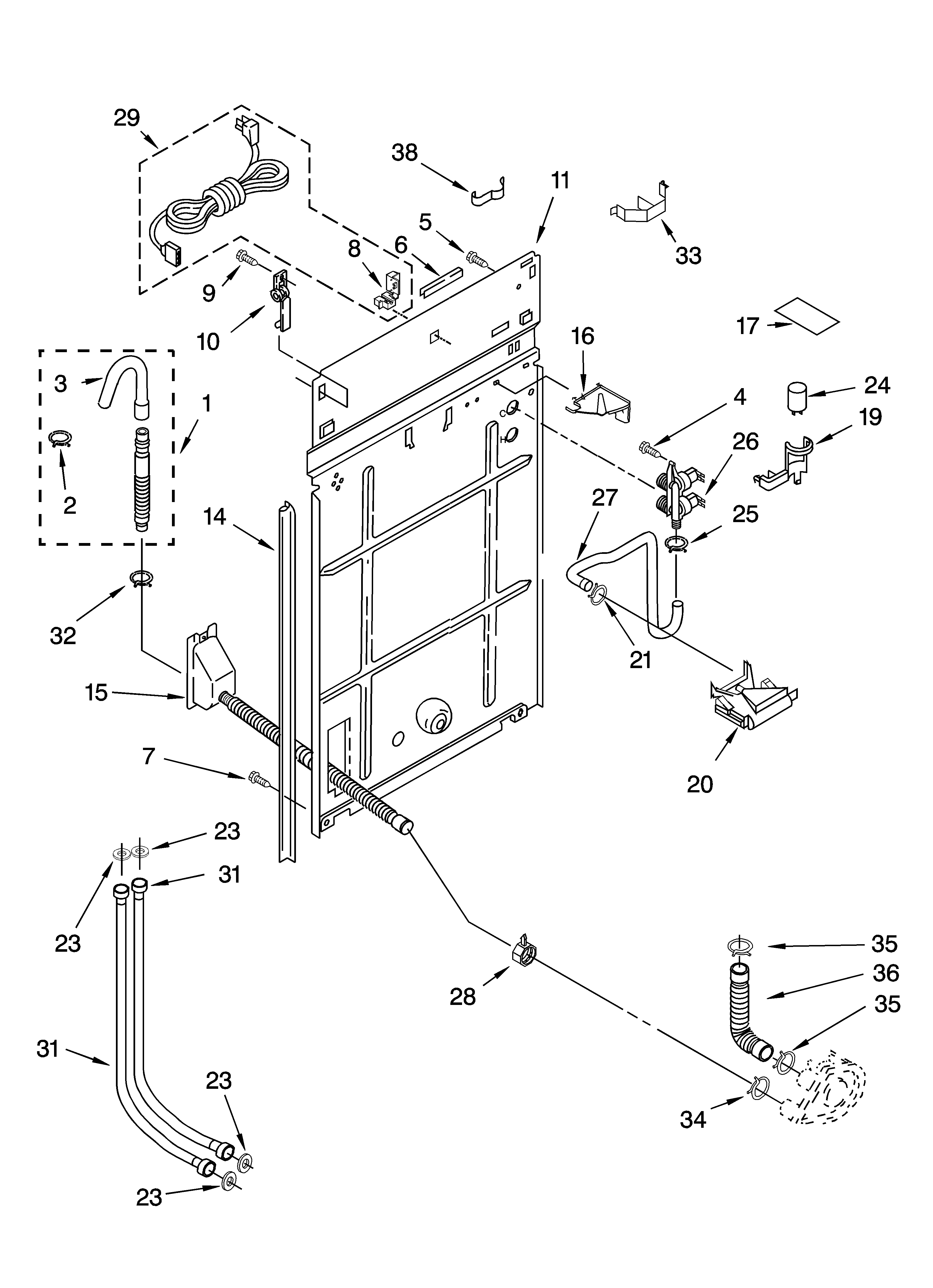 Rear panel parts