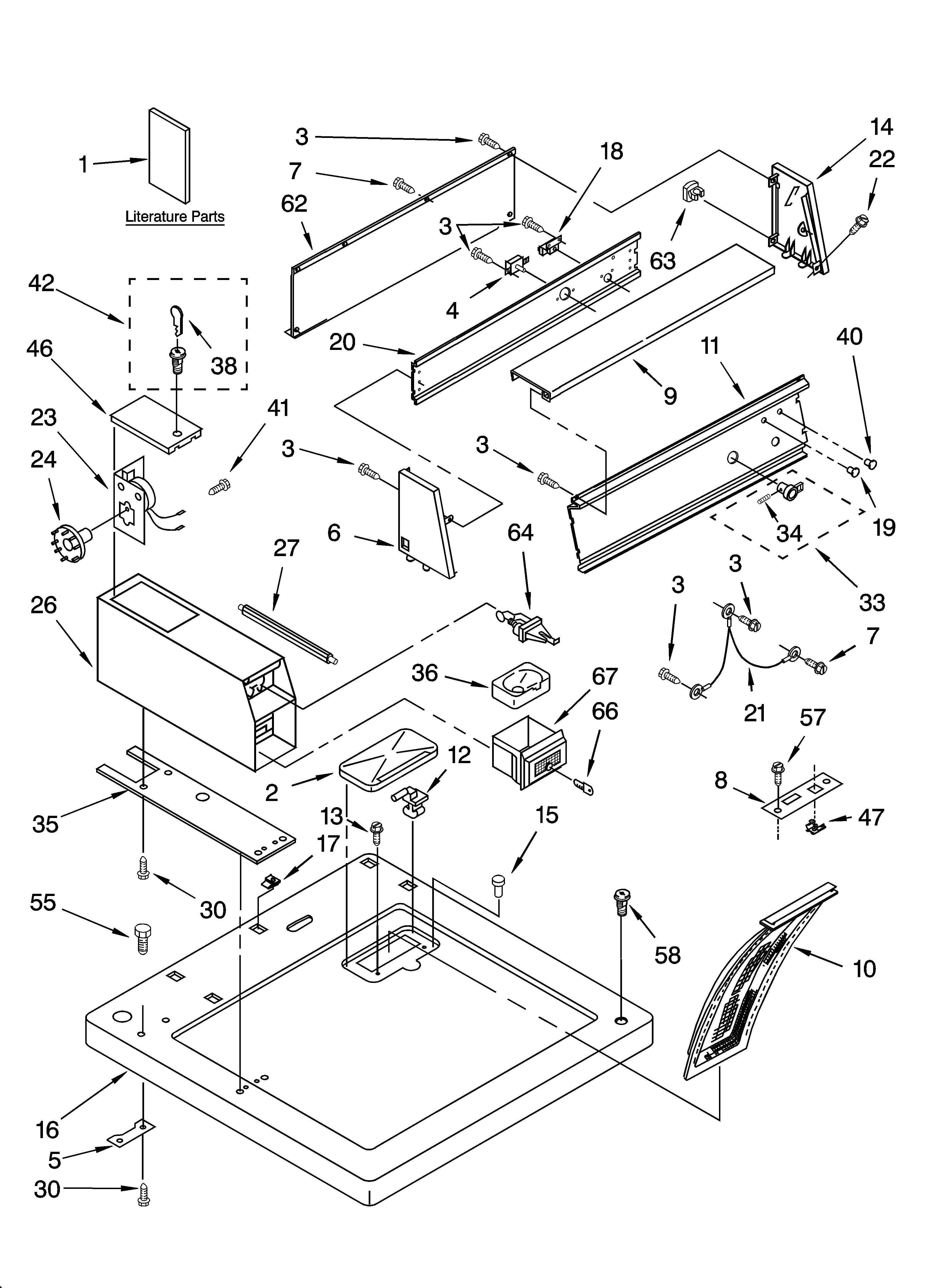 Top and console parts