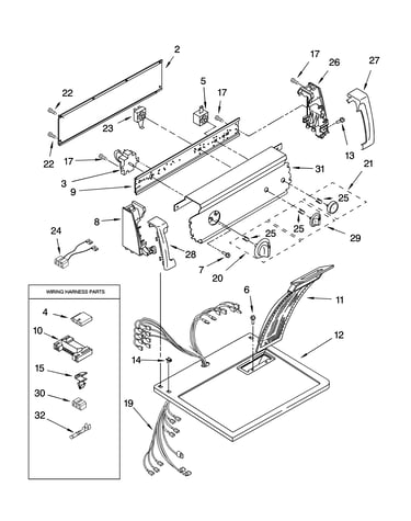 Top and console parts