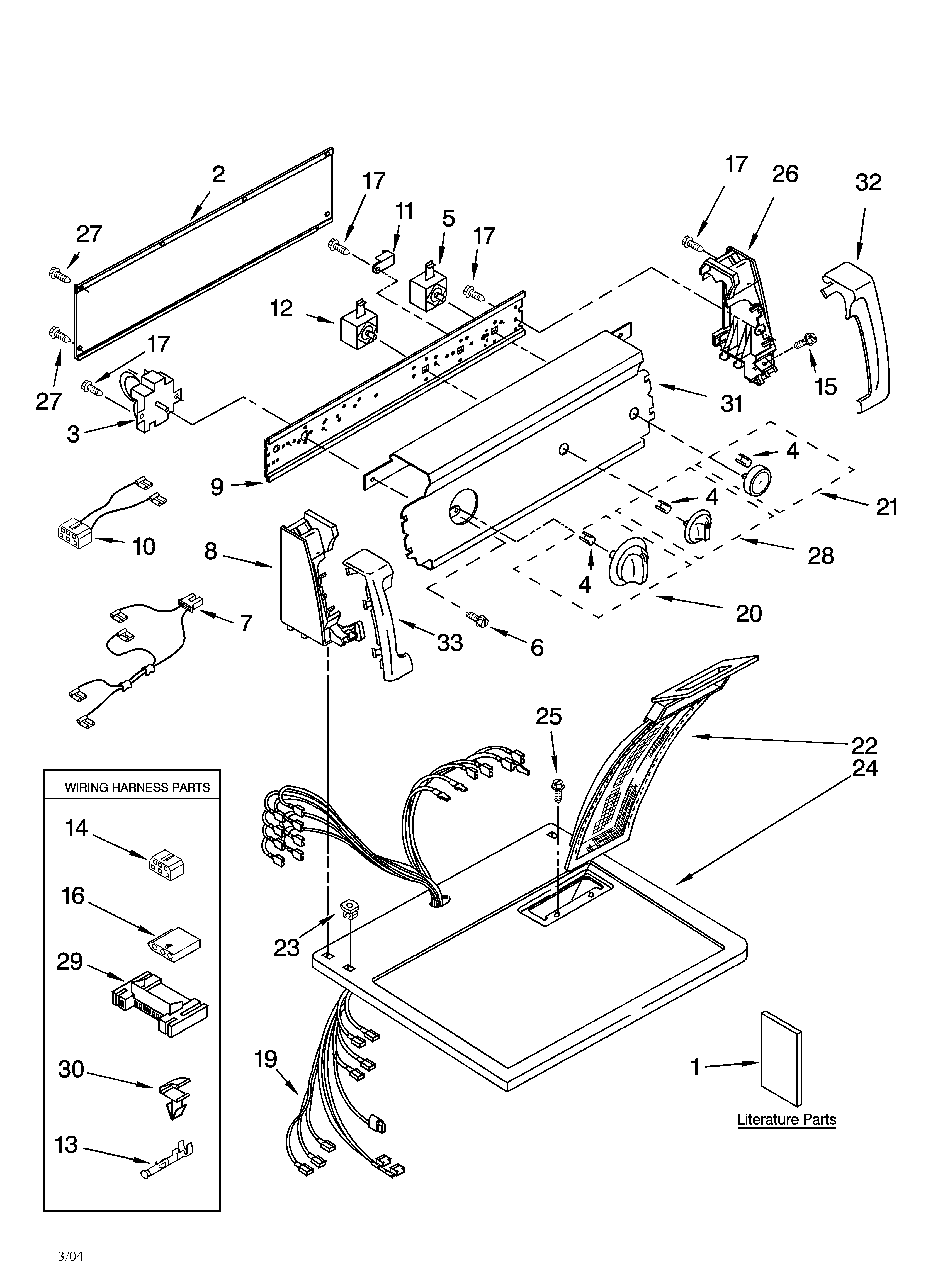 Top and console parts