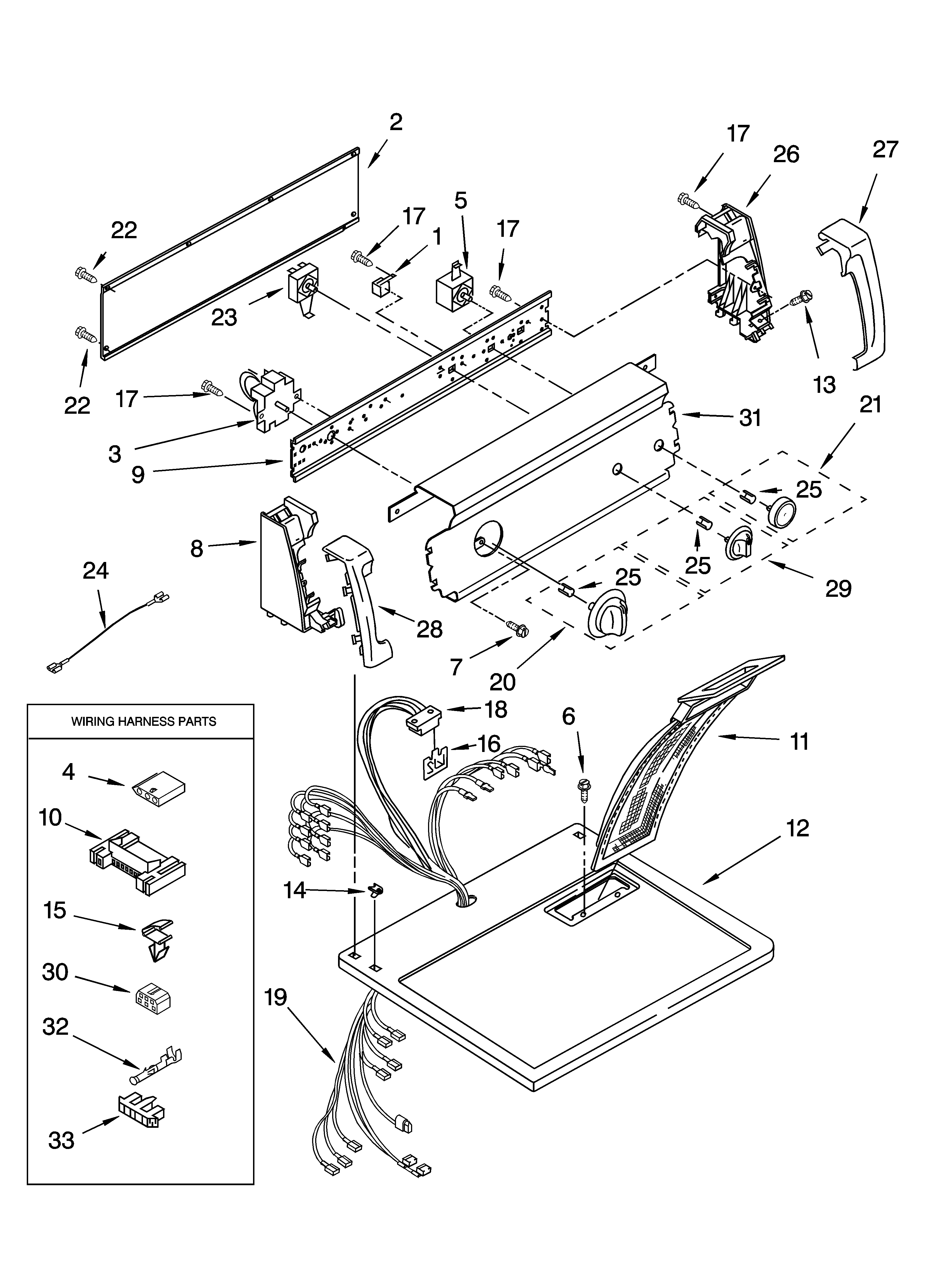 Top and console parts