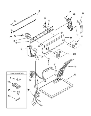 Top and console parts
