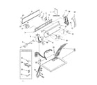 Kenmore 11064622301 top and console parts diagram