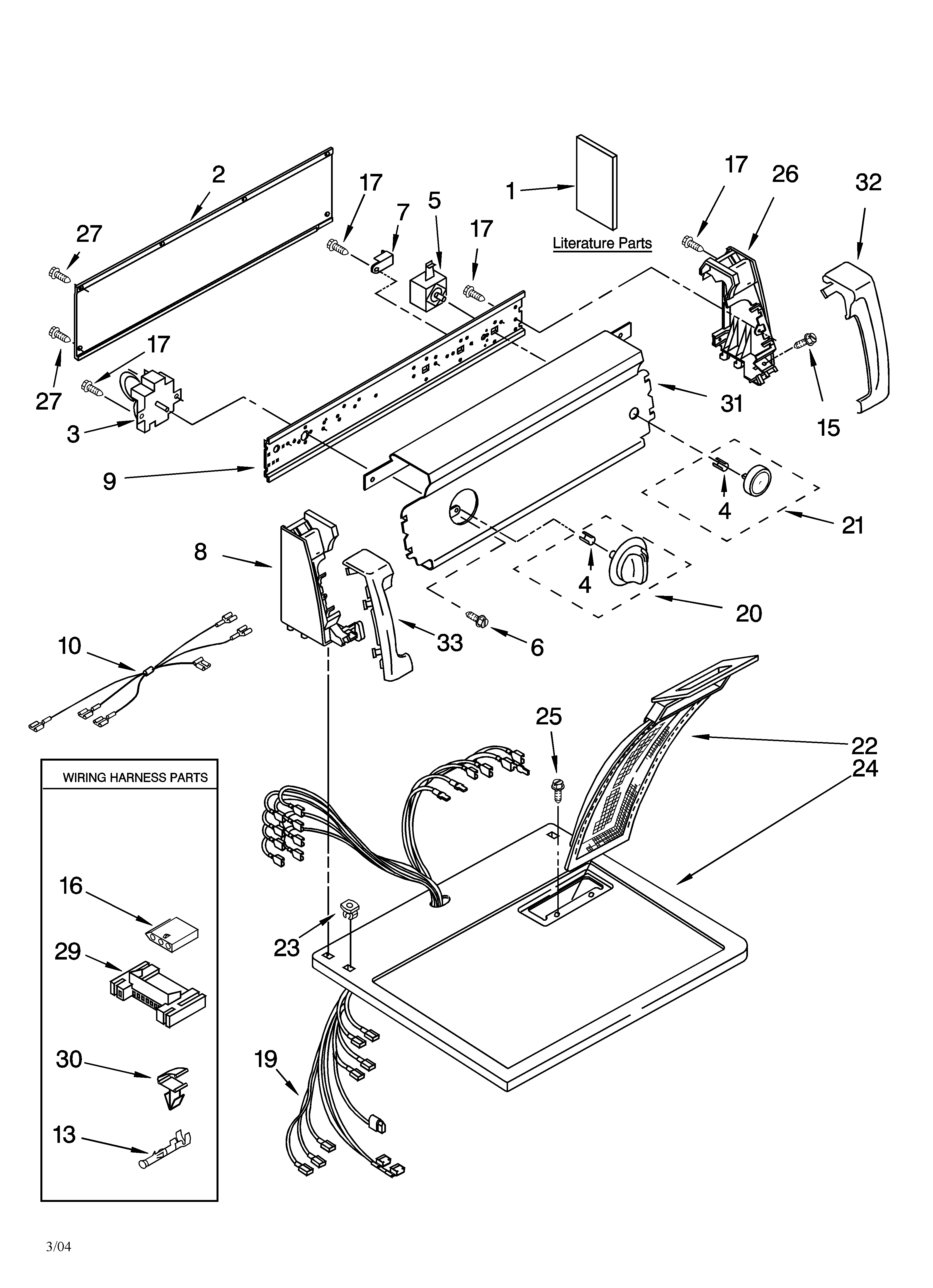 Top and console parts