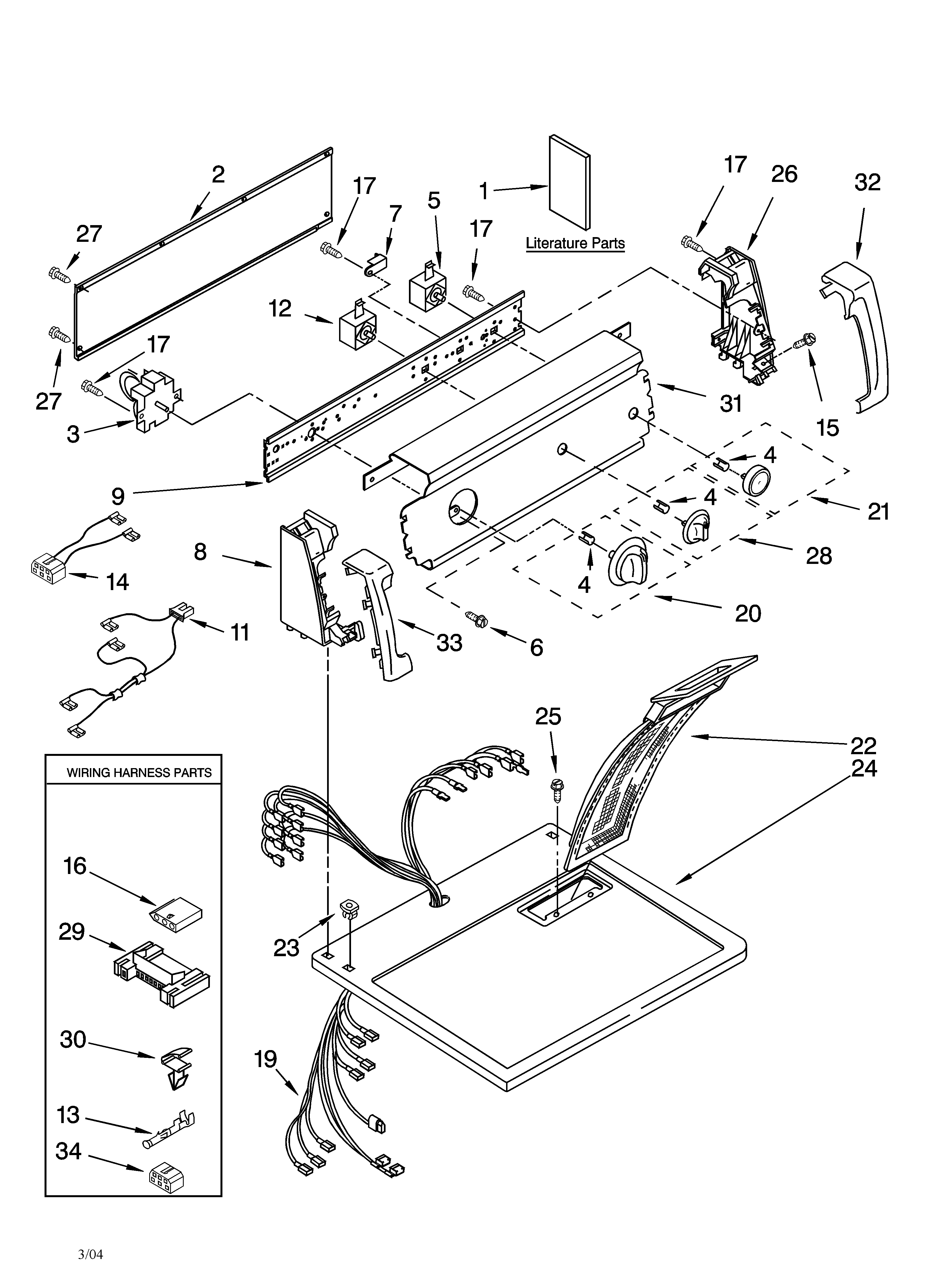 Top and console parts