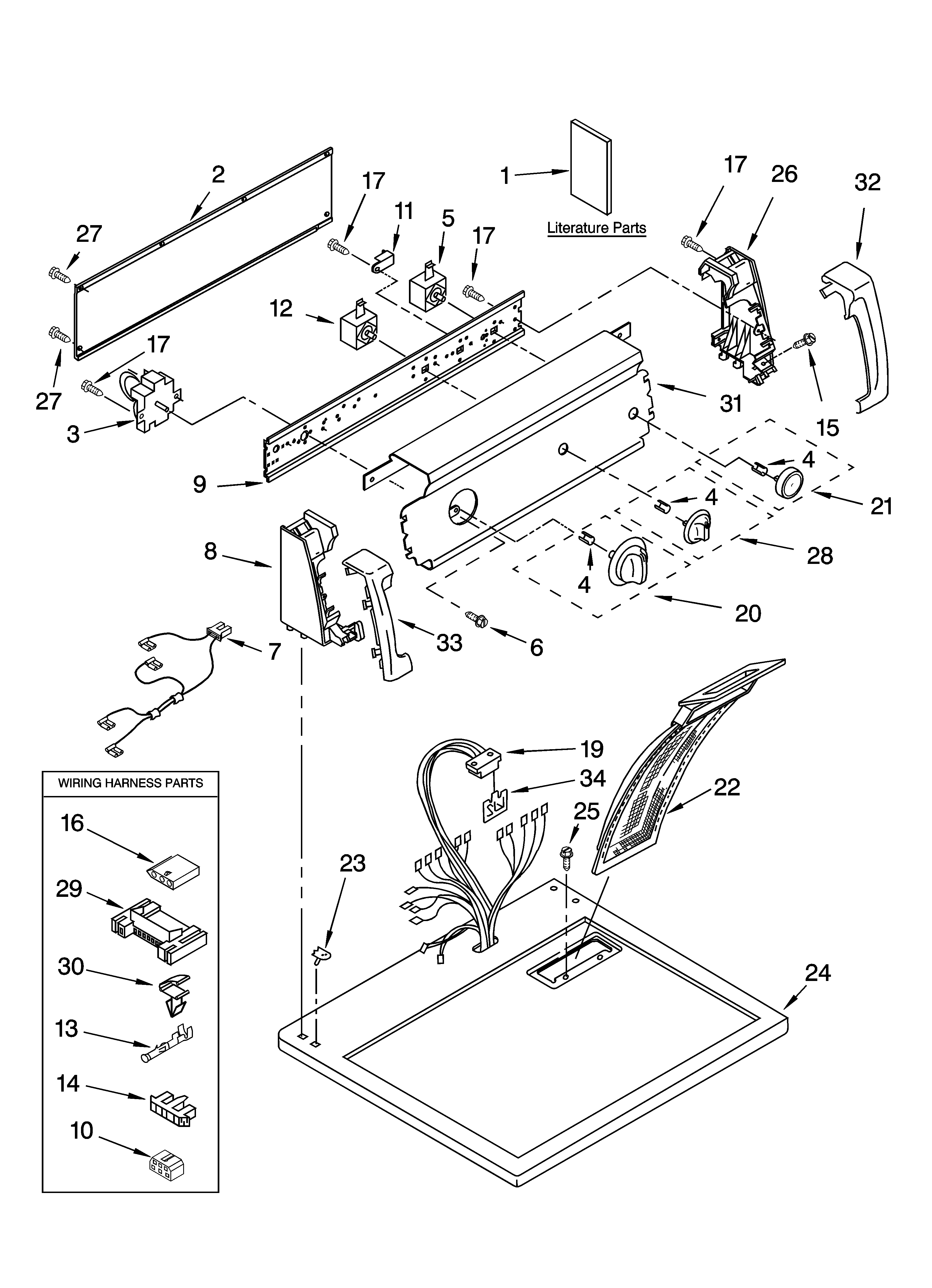 Top and console parts