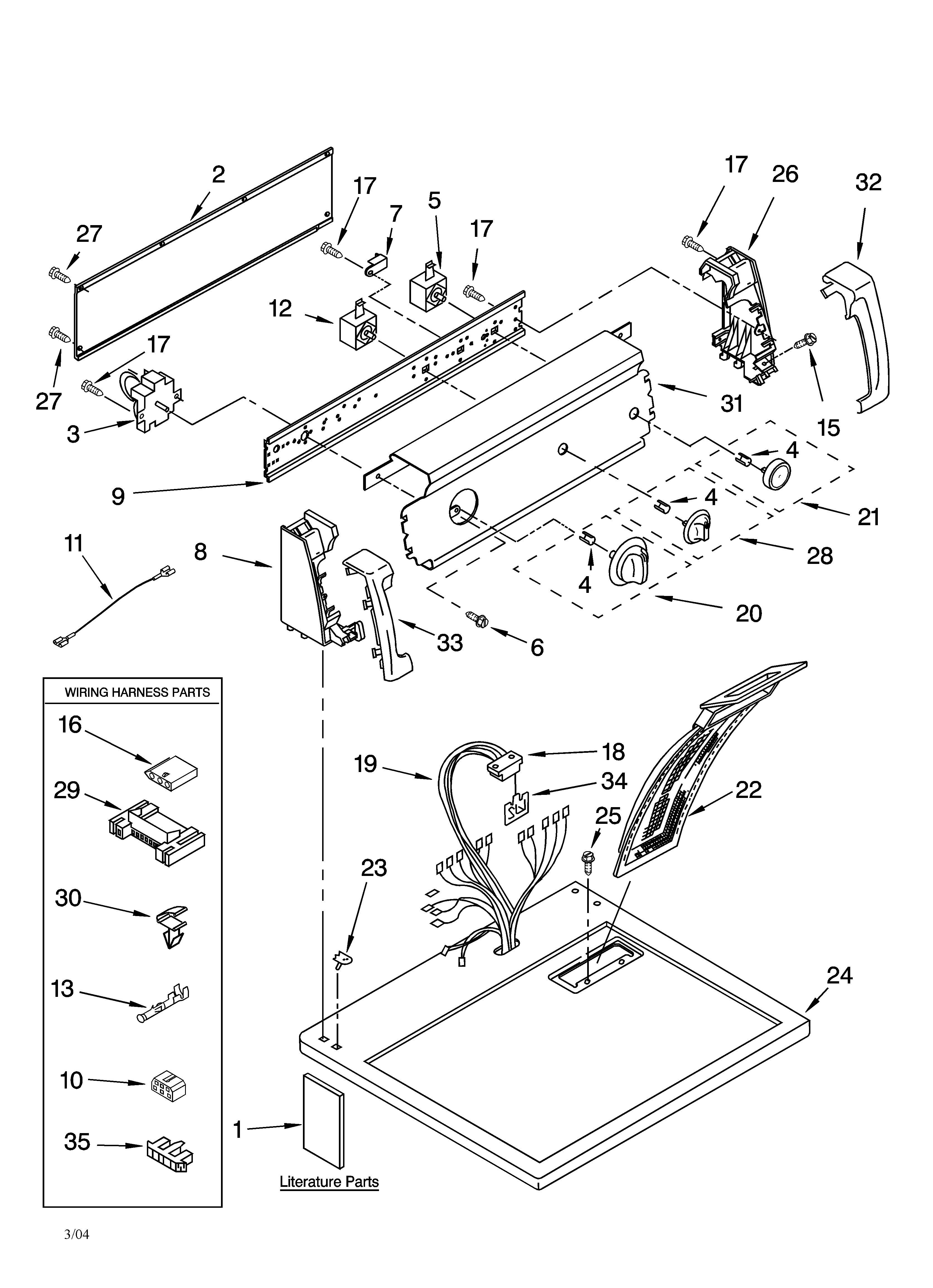 Top and console parts