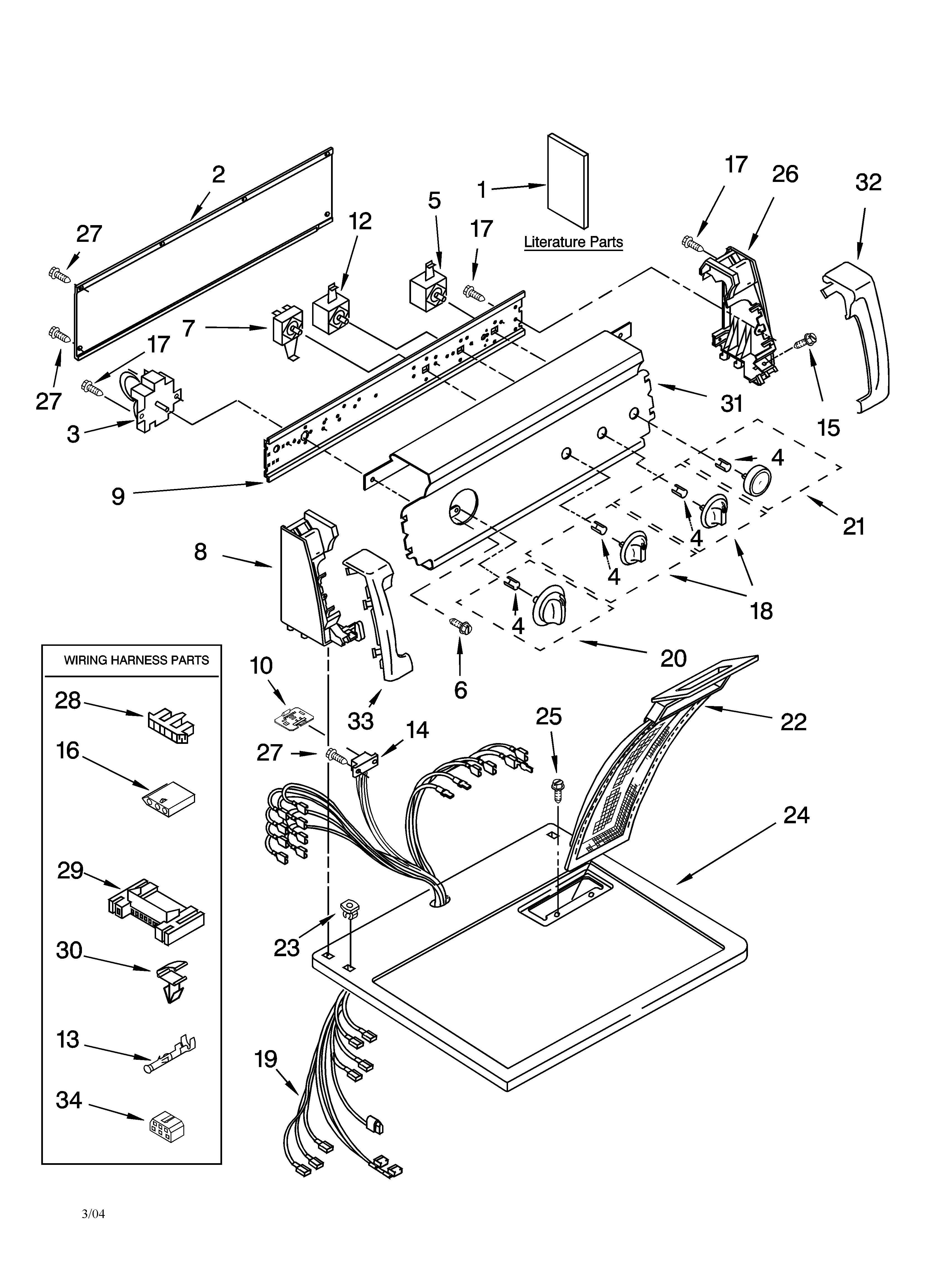Top and console parts