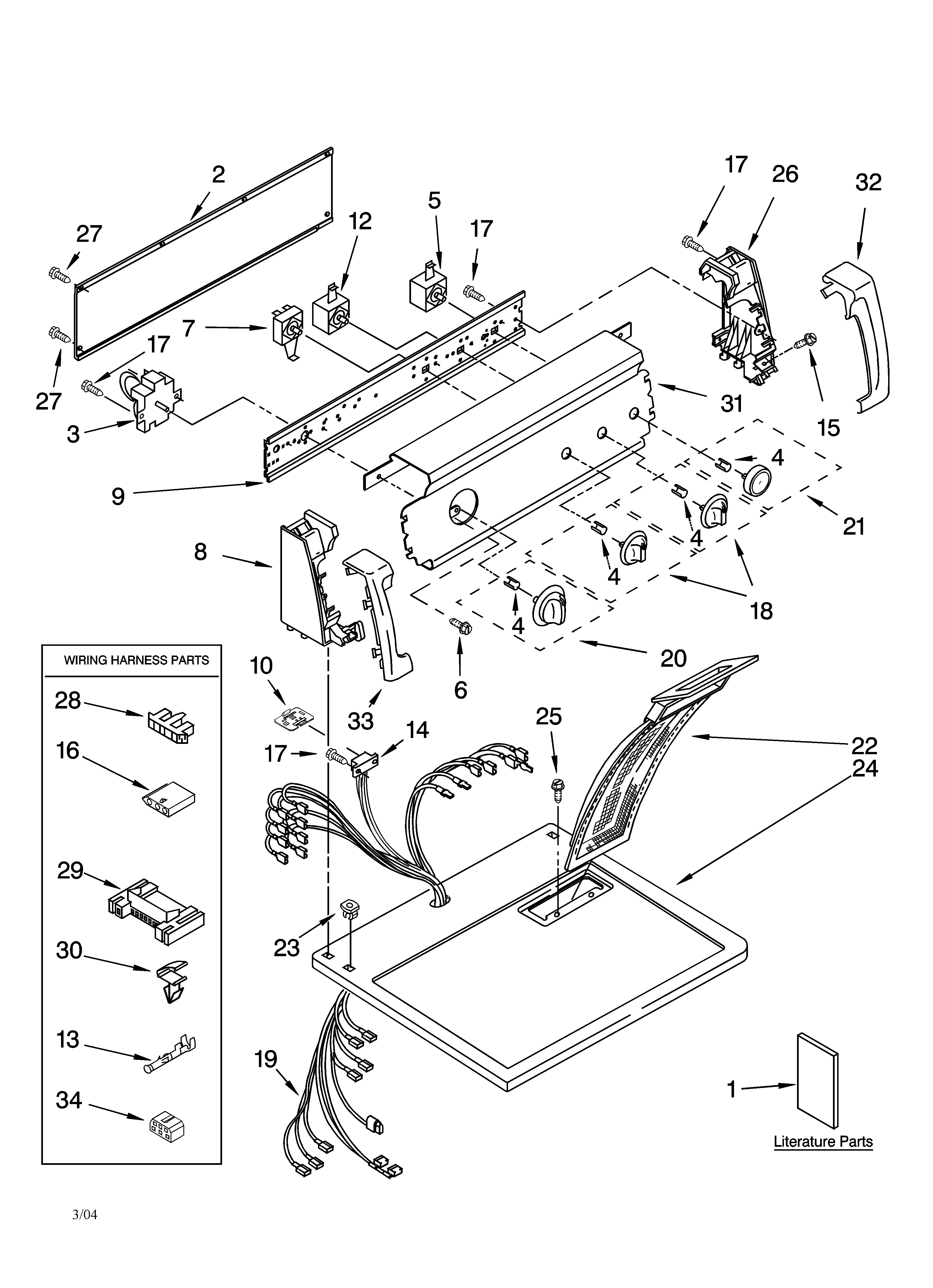 Top and console parts