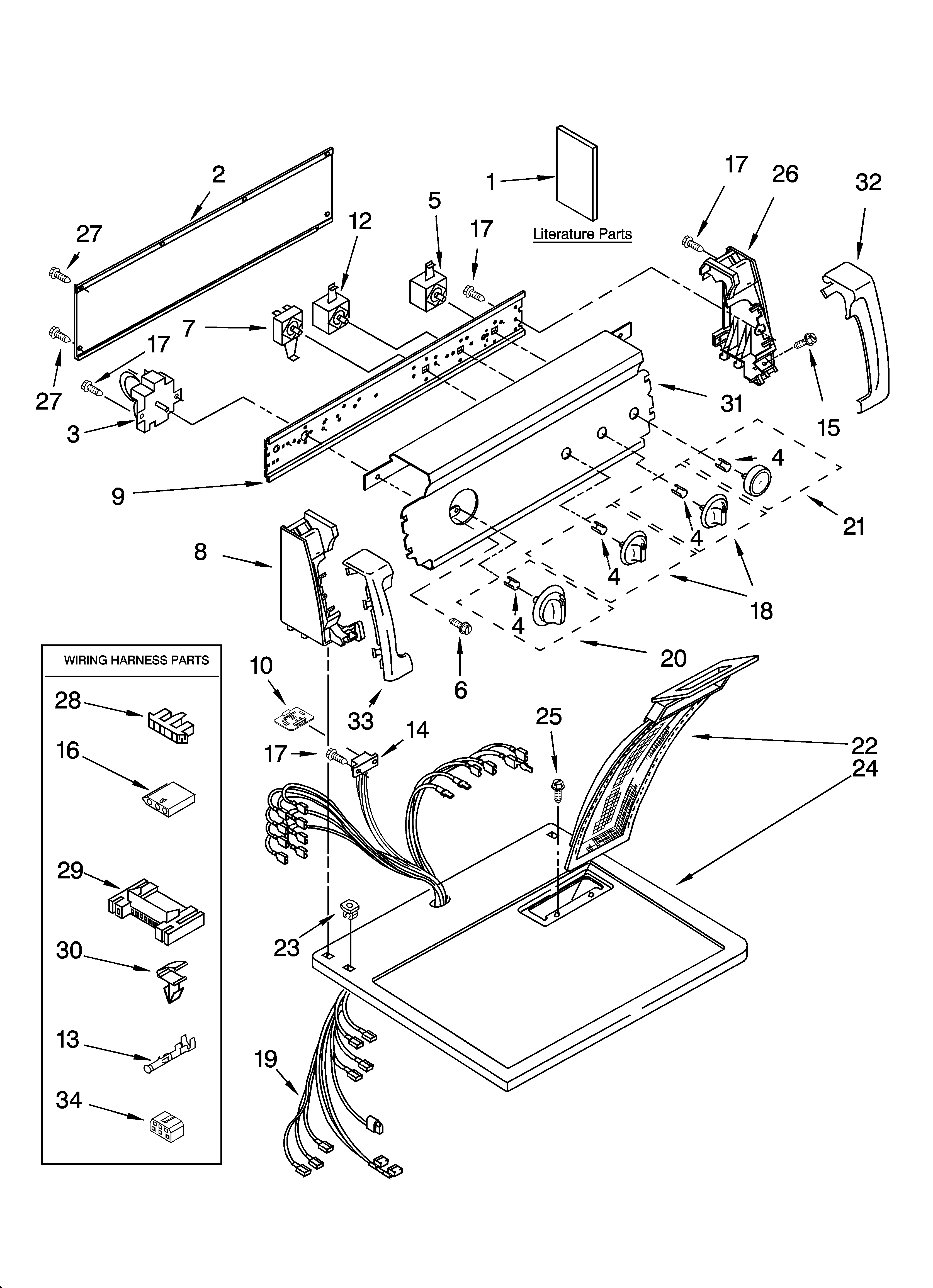 Top and console parts