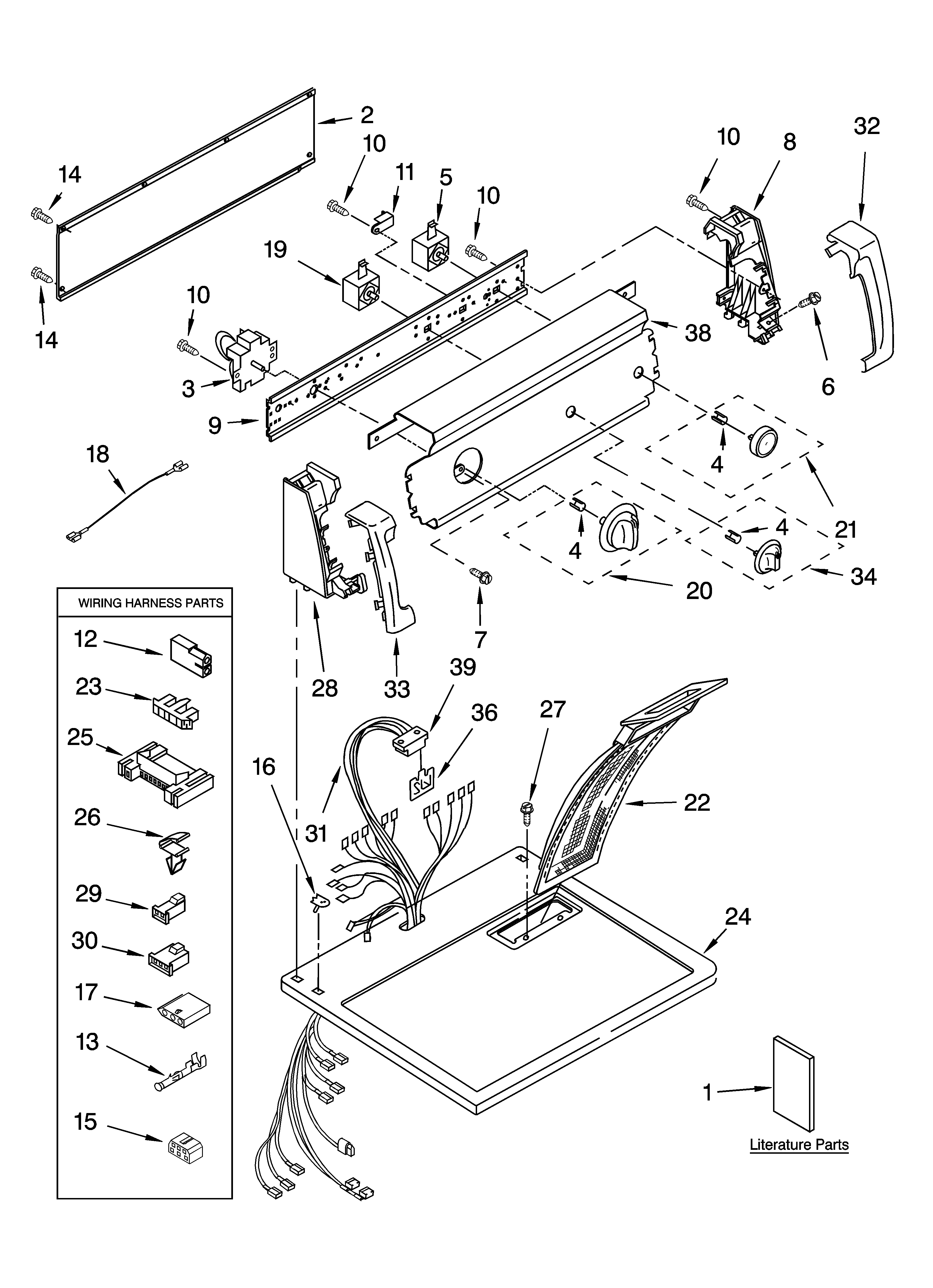 Top and console parts
