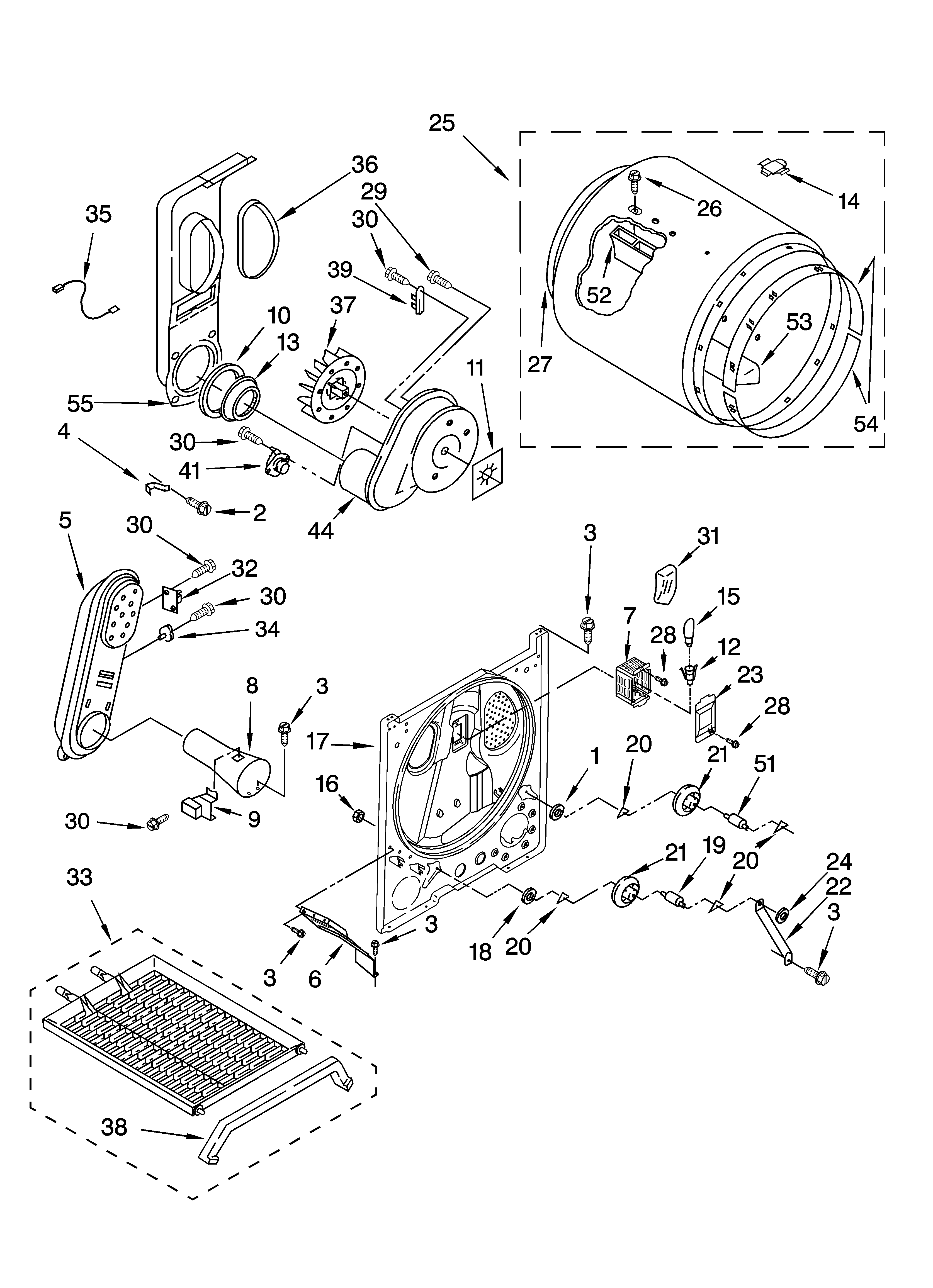 Bulkhead and optional parts (not included)