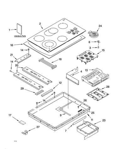 Cooktop parts, miscellaneous parts