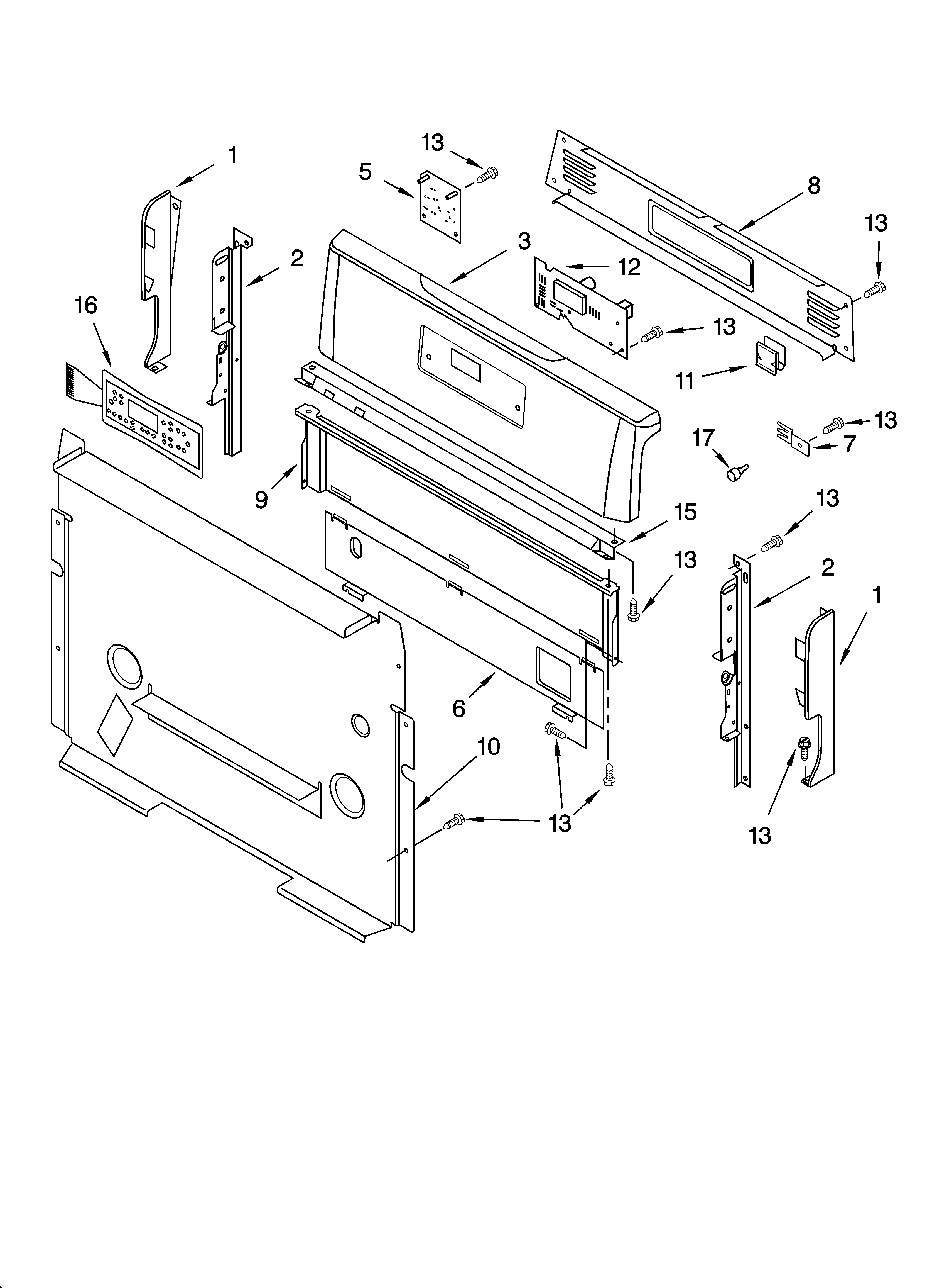 Control panel parts