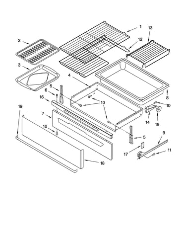 Drawer & broiler parts, miscellaneous parts