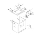 Kenmore 11022932102 top and cabinet parts diagram