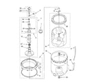 Kenmore 11022936102 agitator, basket and tub parts diagram