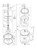 Agitator, basket and tub parts