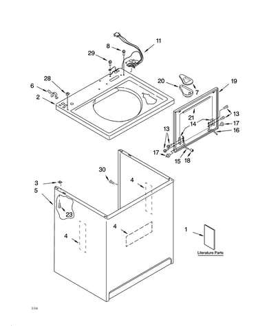 Top and cabinet parts
