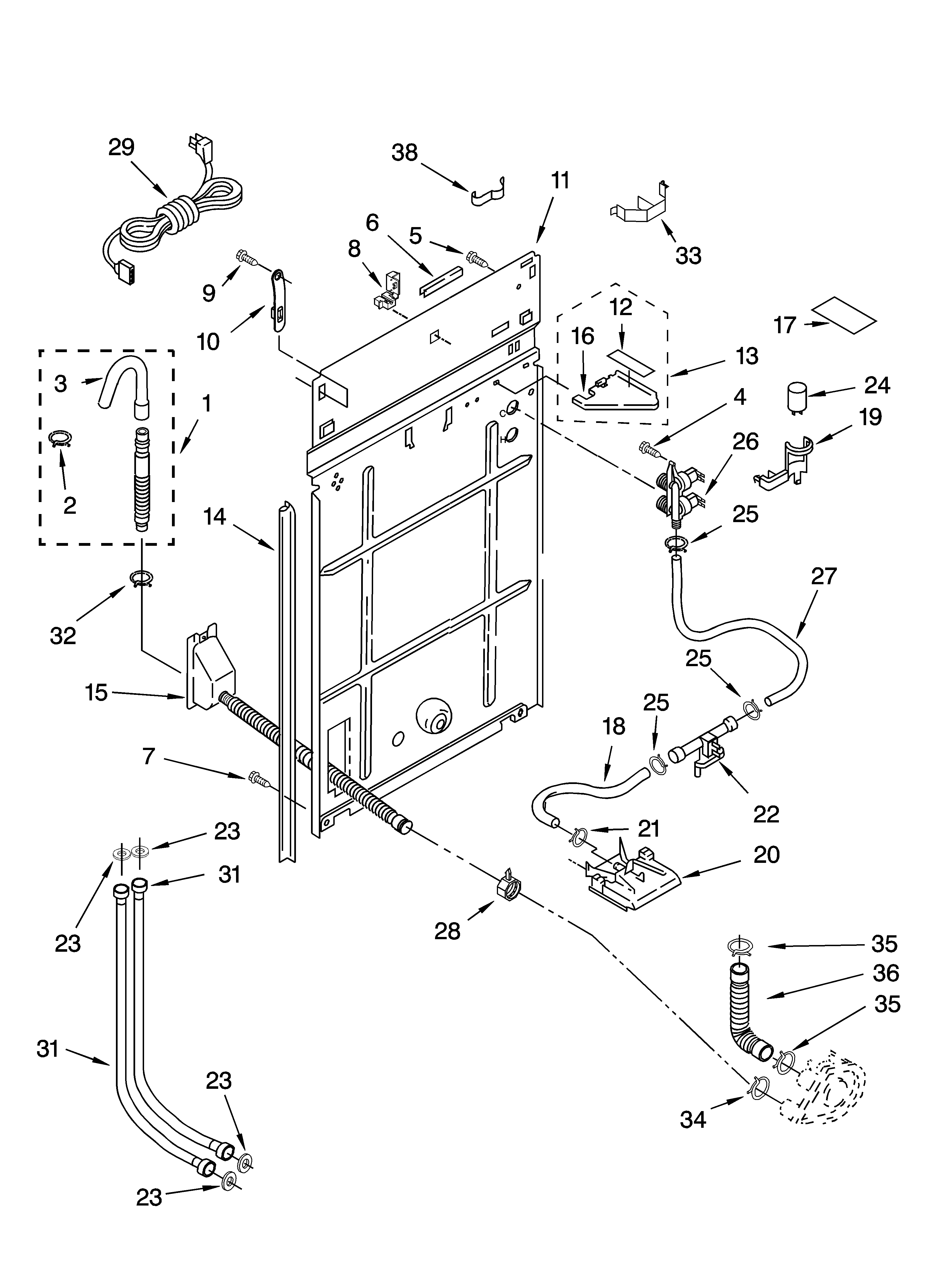 Rear panel parts