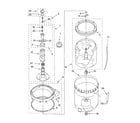 Kenmore 11022942102 agitator, basket and tub parts diagram