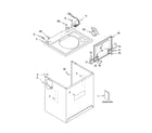 Kenmore 11022952102 top and cabinet parts diagram
