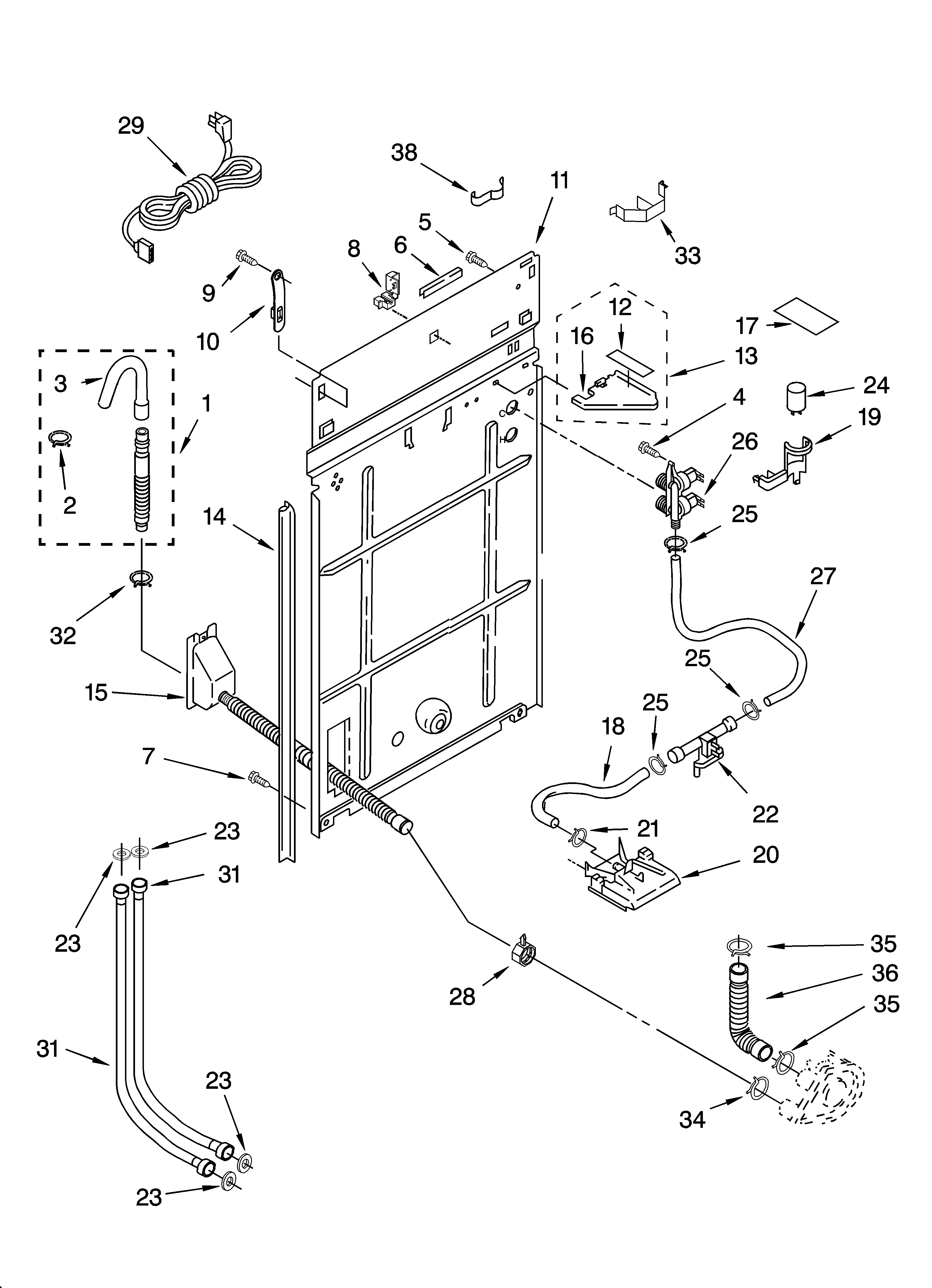 Rear panel parts