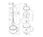 Kenmore 11022952102 agitator, basket and tub parts diagram
