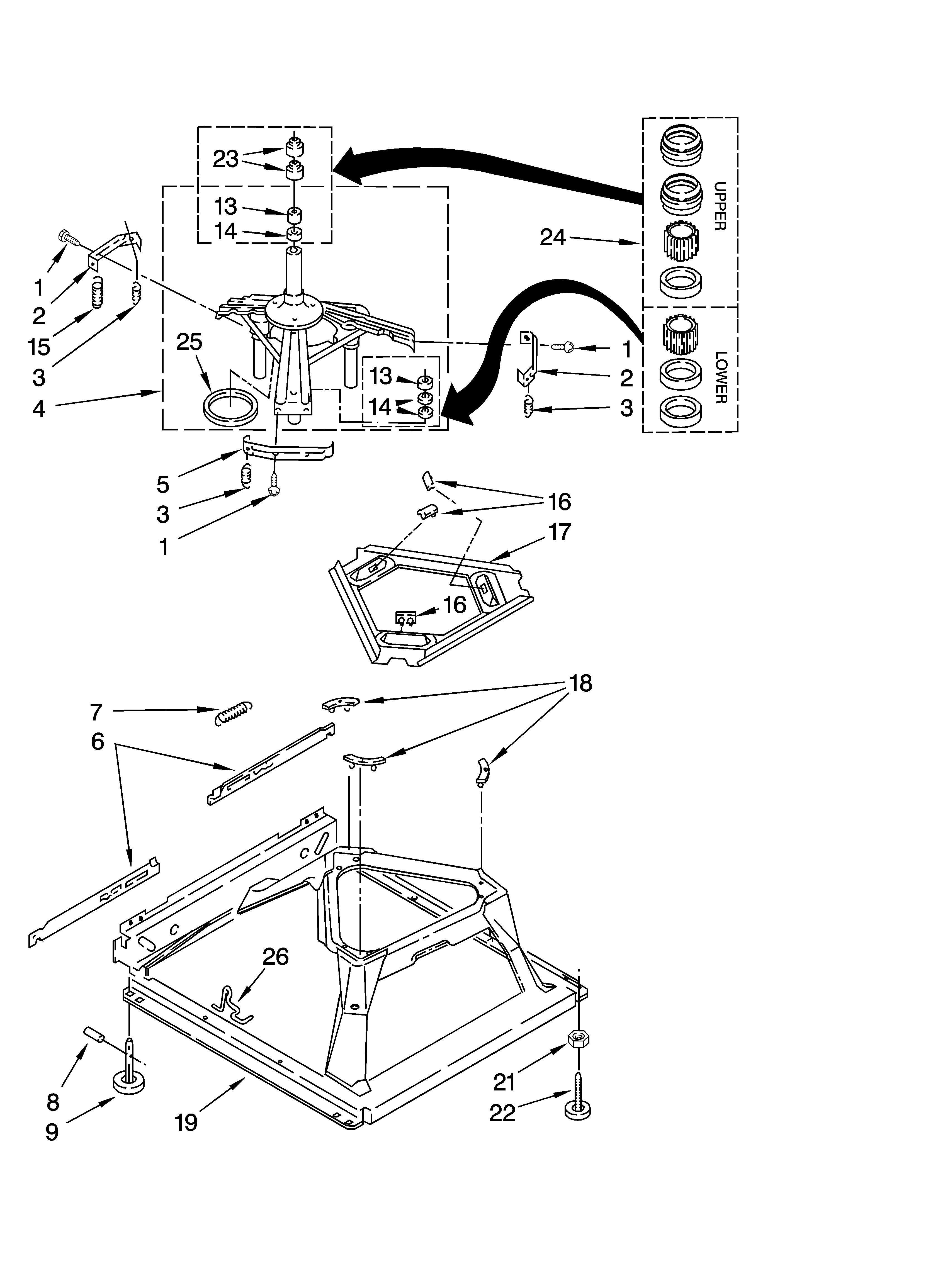 Machine base parts