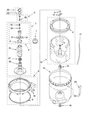 Agitator, basket and tub parts