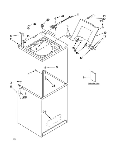 Top and cabinet parts