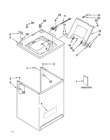 Top and cabinet parts