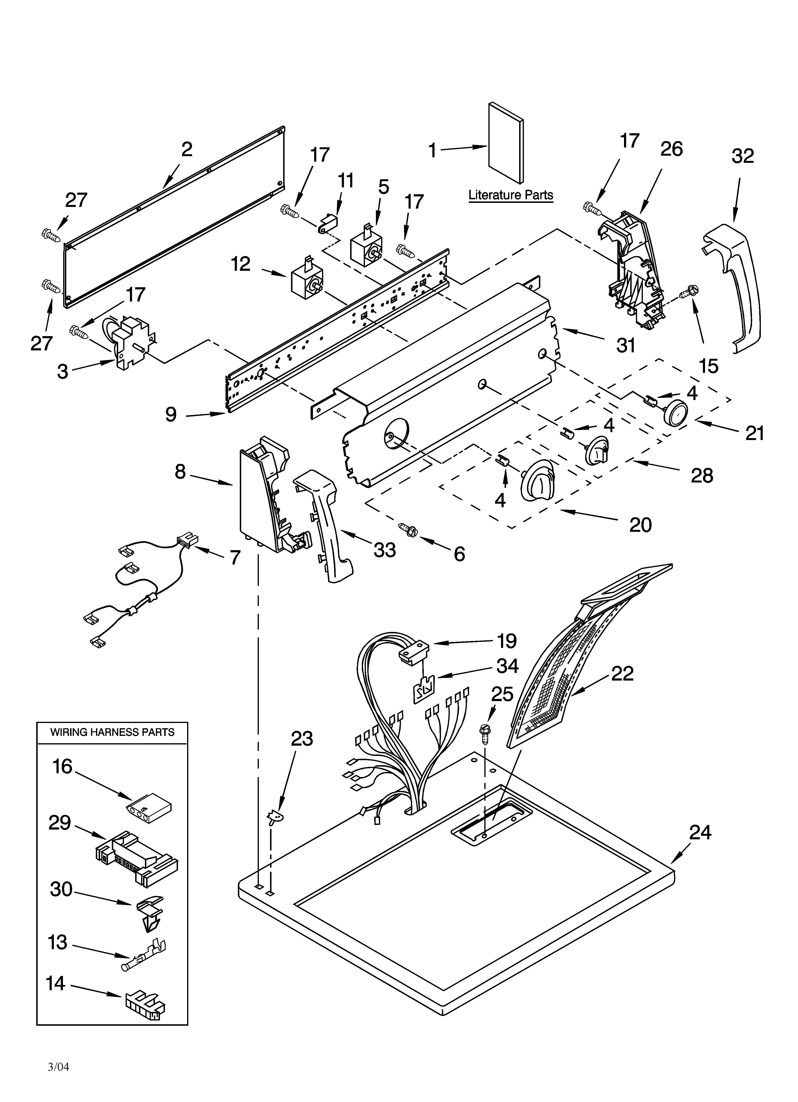 Top and console parts