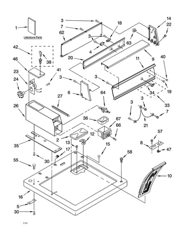 Top and console parts