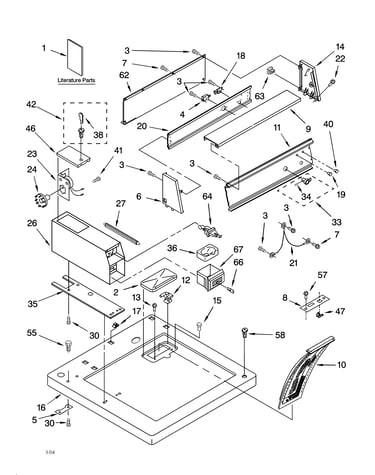 Top and console parts