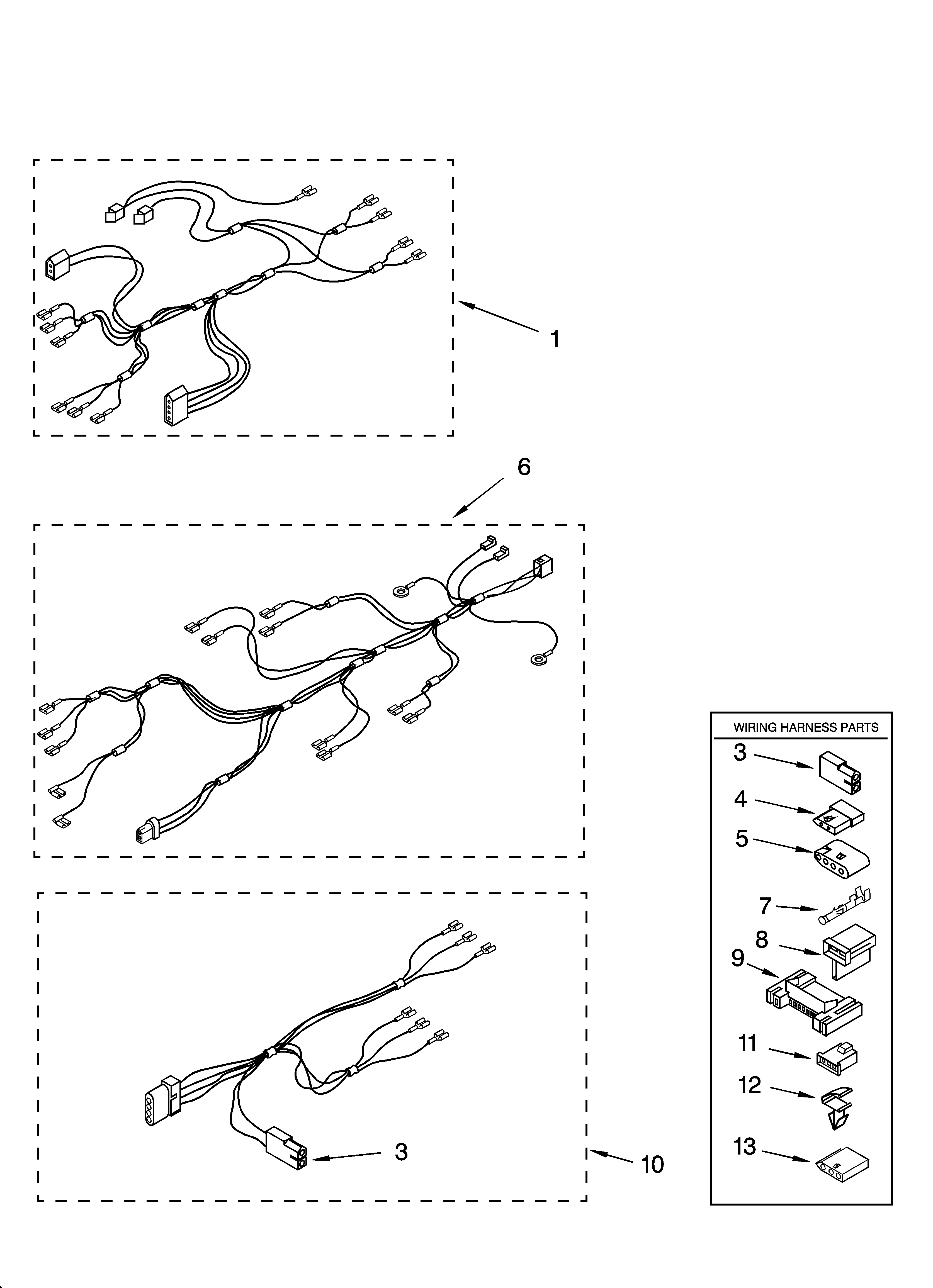 Wiring harness parts