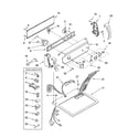 Kenmore 11072512102 top and console parts optional parts (not included) diagram