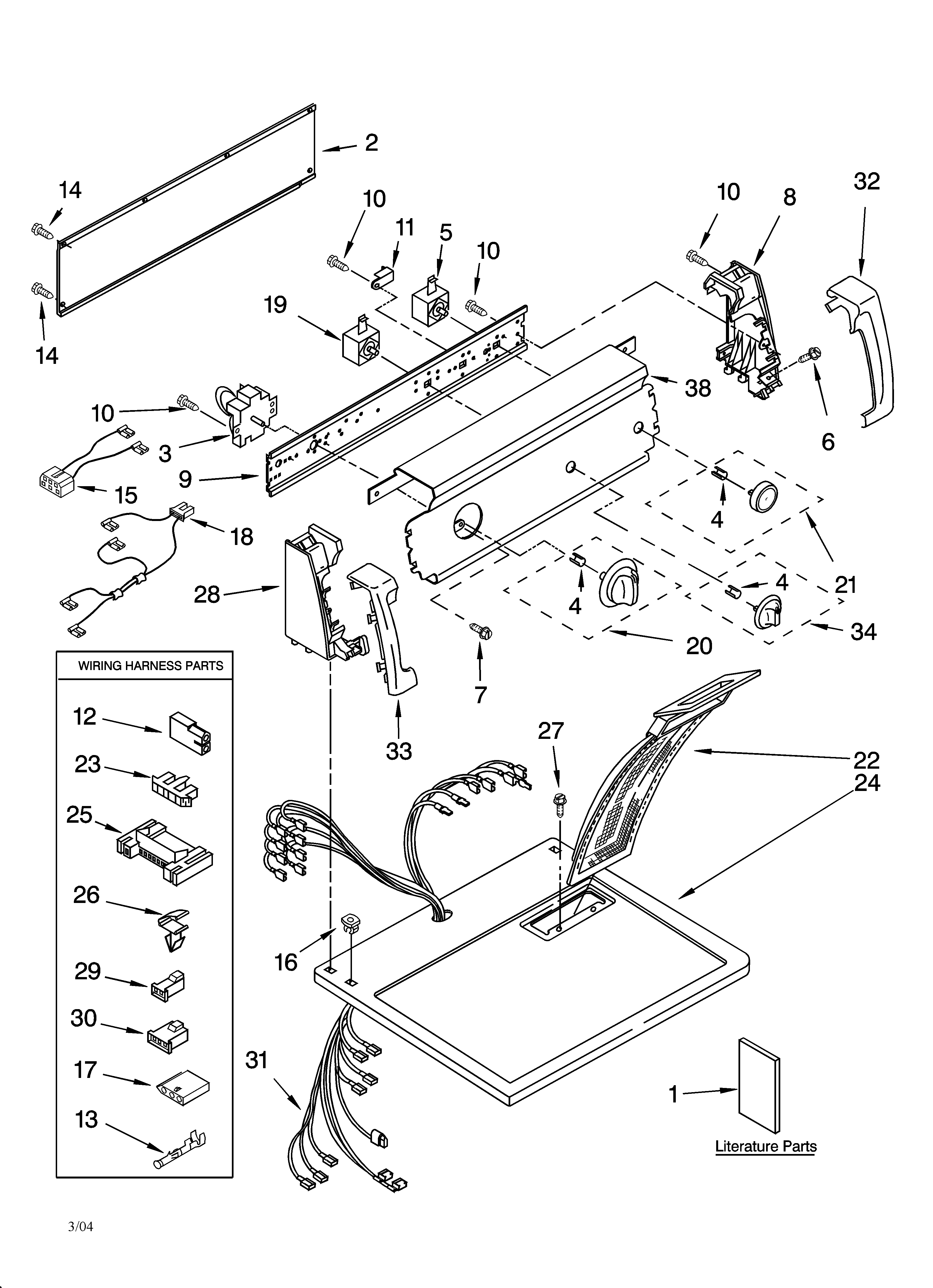 Top and console parts
