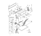 Kenmore 11072722102 top and console parts diagram