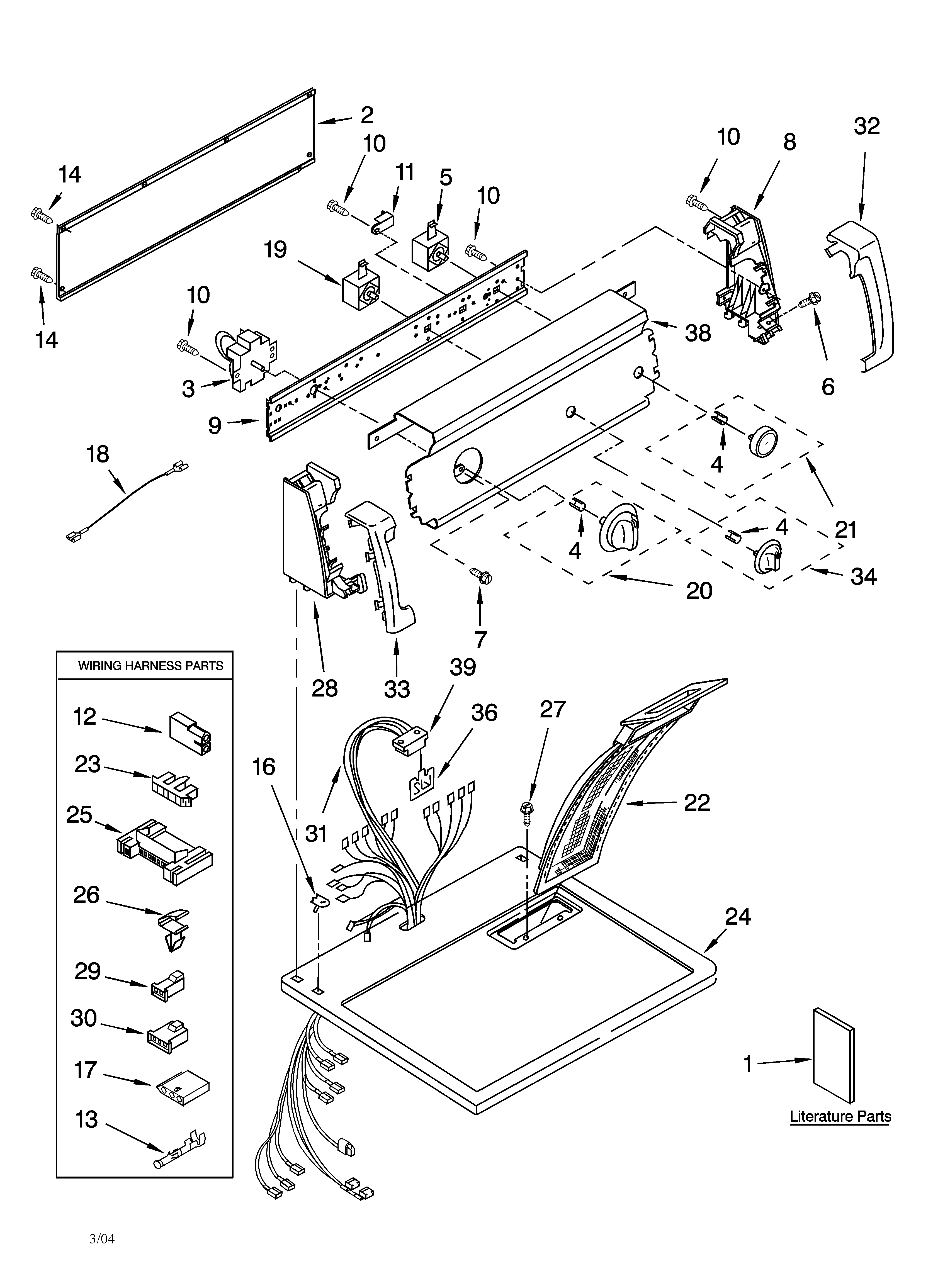 Top and console parts