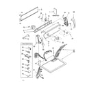Kenmore 11074632301 top and console parts diagram
