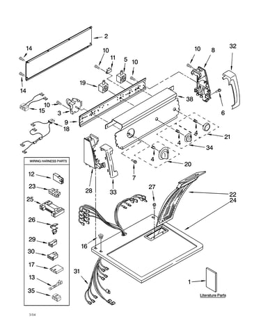 Top and console parts