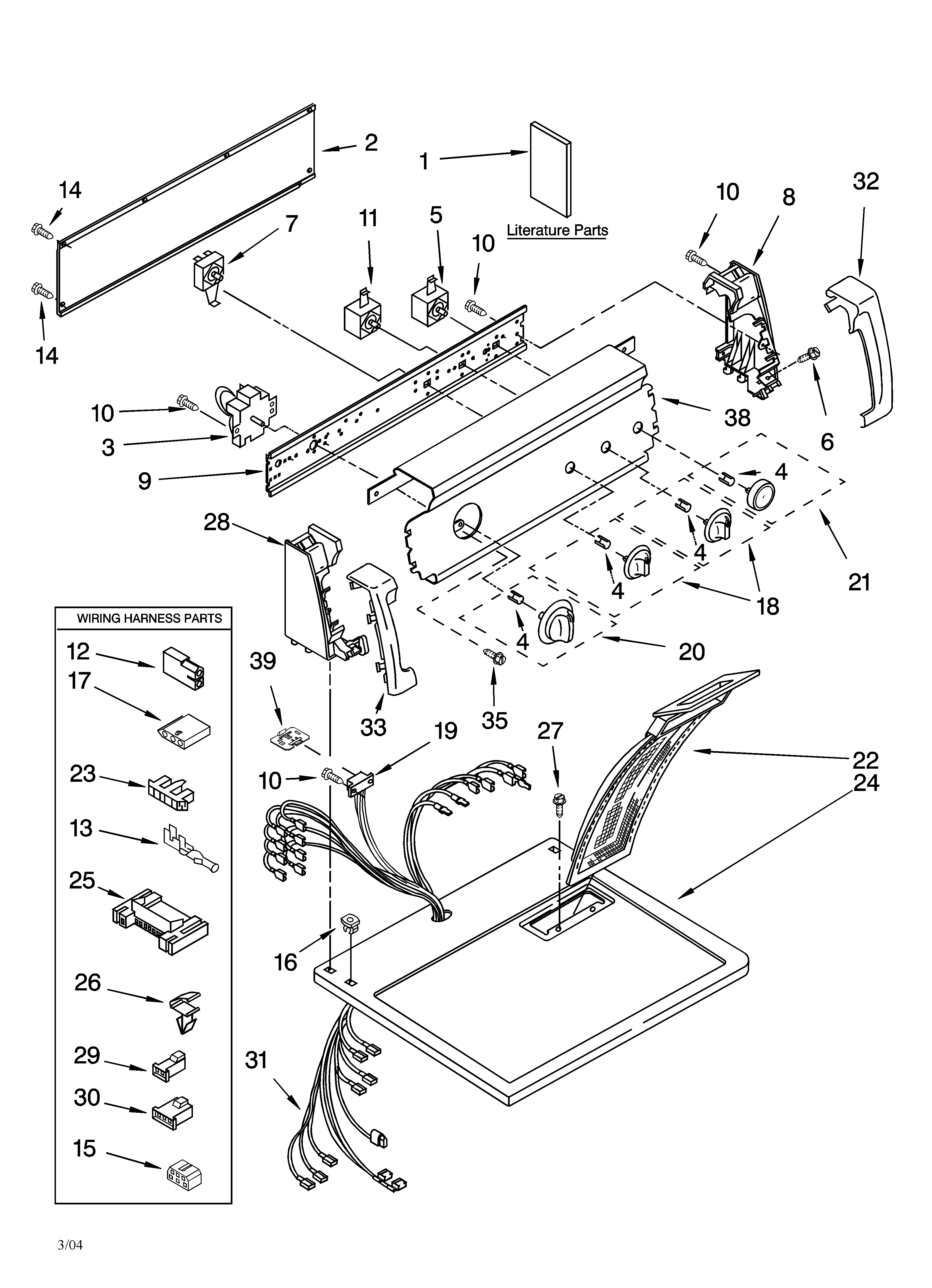 Top and console parts
